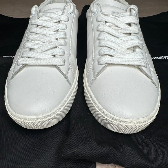 Saint Laurent Court Classic Python Low-Top 'White'| Womens: 38 - Picture 5 of 16